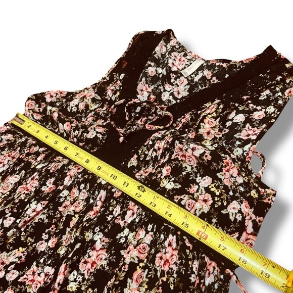 Xhilaration Black Pink Floral Mini Dress – Medium - Picture 5 of 8